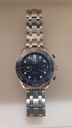 Omega Seamaster Diver 300 Mchronographe co axial master montre neuve set complet.